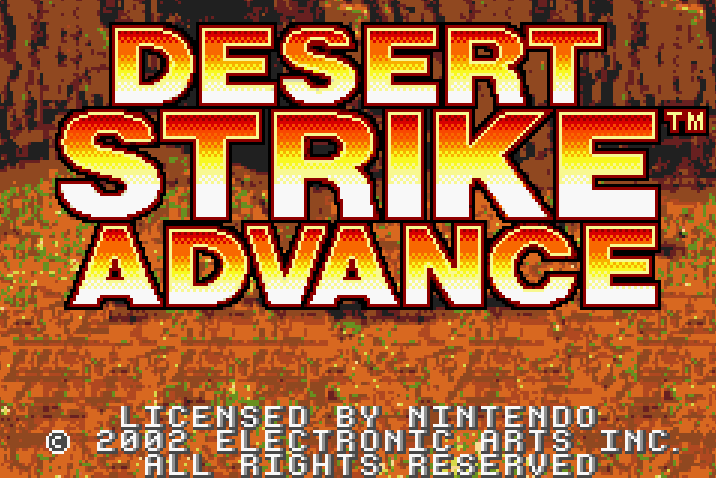 Desert Strike Advance Title Screen